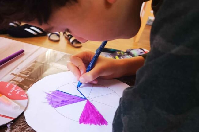 Boy explores craft under lockdown