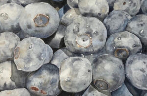 Watercolour blueberries